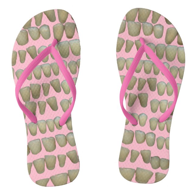 Teeth Dentist Dentistry Orthodontist Pink Thongs (Footbed)
