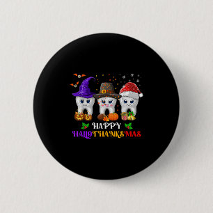 Teeth Hallothanksmas Halloween Thanksgiving Christ 6 Cm Round Badge
