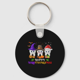 Teeth Hallothanksmas Halloween Thanksgiving Christ Key Ring