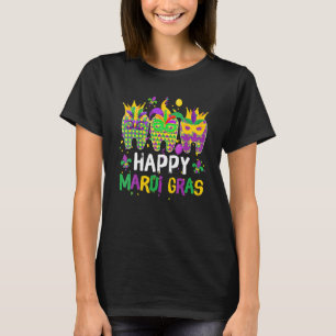 Teeth Jester Mask Dental Hygiene Happy Mardi Gras T-Shirt
