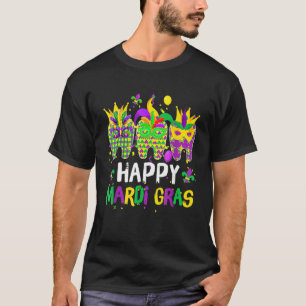 Teeth Jester Mask Dental Hygiene Happy Mardi Gras  T-Shirt