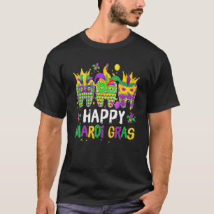 Teeth Jester Mask Dental Hygiene Happy Mardi Gras T-Shirt