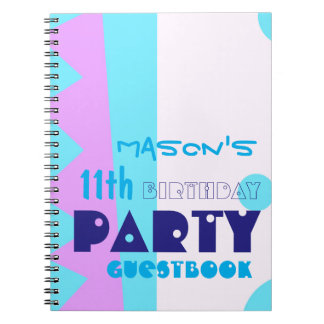 Teeth of the Monster 11th Birthday Party Guestbook Notebook