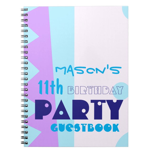 Teeth of the Monster 11th Birthday Party Guestbook Notebook (Front)