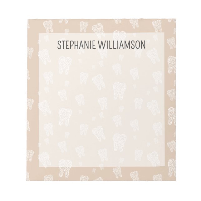 Teeth Pattern Dental Student and Professional  Notepad (Front)