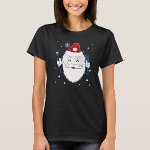 Teeth Santa Claus Snow Christmas Dental For Dentis T-Shirt