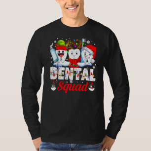 Teeth Santa Reindeer Christmas Dental Squad Dentis T-Shirt