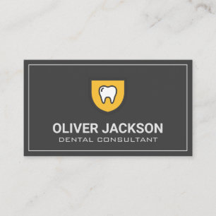 Teeth Shield Icon Business Card