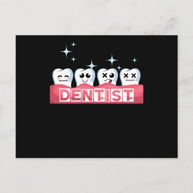 Teeth Tooth Doctor Dentist Dentistry Medicine Gift Postcard (Front)