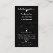 Teeth Whitening Aftercare Instruction Card