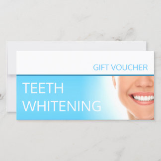 Teeth Whitening Gift Voucher Wedding Gift Dental Thank You Card
