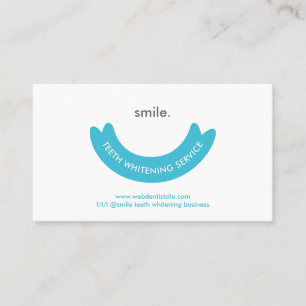 Teeth Whitening Service Minimal Oral Care Business Card
