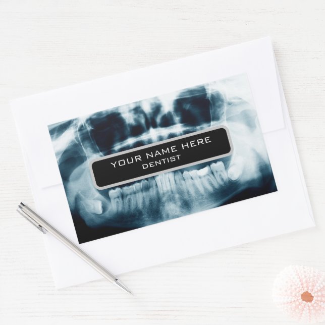Teeth X-ray Rectangular Sticker (Envelope)