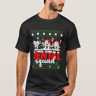Teeth Xmas Lights Dentist Dental Squad Tooth Ugly  T-Shirt