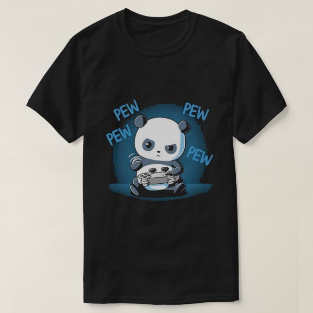 TeeTurtle Standard Pew Panda T-Shirt (Design Front)