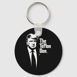 Teflon Don Trump Monochromatic Iconic Art  Key Ring