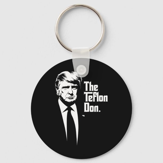 Teflon Don Trump Monochromatic Iconic Art  Key Ring (Front)