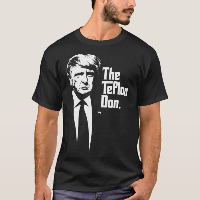 Teflon Don Trump Monochromatic Iconic Art  T-Shirt (Front)