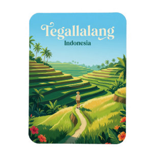Tegallalang Rice Terraces Indonesia Magnet