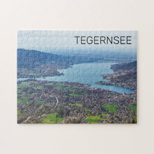Tegernsee Bavaria Germany Retro Panorama Souvenir Jigsaw Puzzle