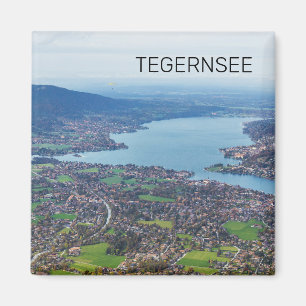 Tegernsee Bavaria Germany Retro Panorama Souvenir Magnet