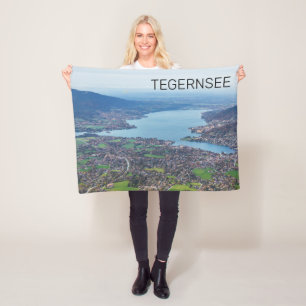 Tegernsee Bavaria Lake Germany Panorama Souvenir Fleece Blanket