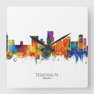 Tegucigalpa Honduras Skyline Square Wall Clock