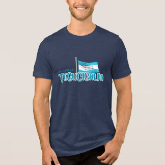 Tegucigalpa with Honduras Flag Tri-Blend Shirt