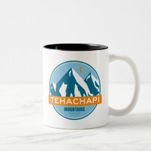 Tehachapi Mountains California Stars Moon Two-Tone Coffee Mug