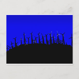 Tehachapi Wind Farm Silhouette Postcard