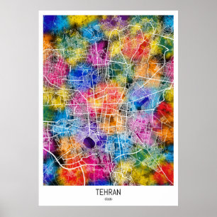 Tehran Iran City Map Poster