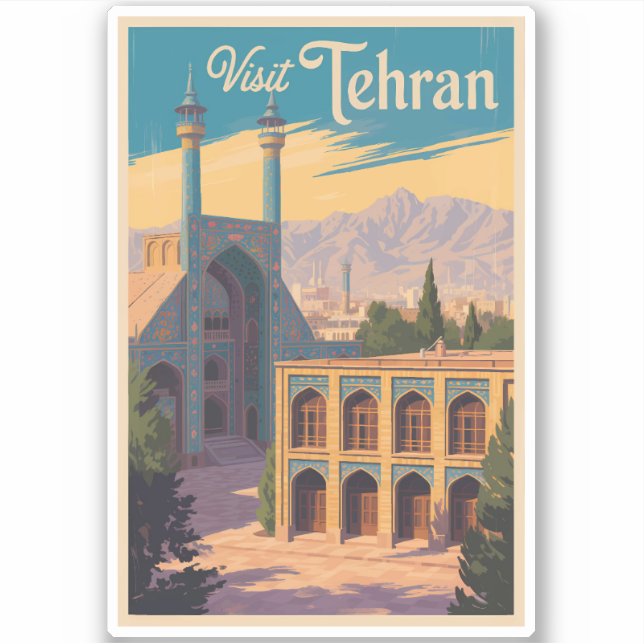 Tehran Iran Golestan Palace Illustration Travel (Front)