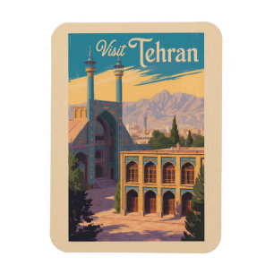 Tehran Iran Golestan Palace Illustration Travel Magnet