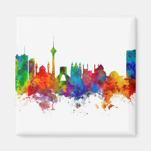 Tehran Iran Skyline Magnet