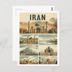 Tehran Iran Vintage Famous Travel Place Postcard