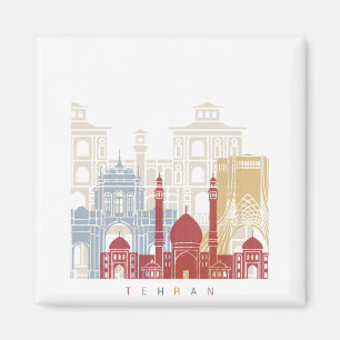 Tehran skyline poster magnet