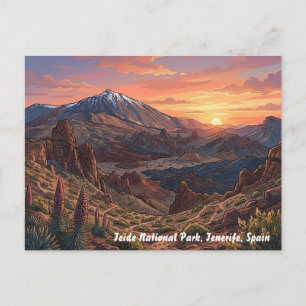 Teide National Park Tenerife Spain Travel Postcard
