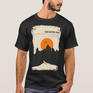 Teide National Park Vintage Minimal Travel Poster T-Shirt