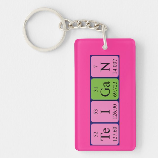 Teigan periodic table name keyring (Front)