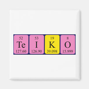 Teiko periodic table name magnet