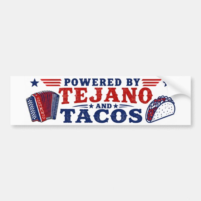 Tejano & Tacos Bumper Sticker (Front)