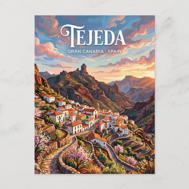 Tejeda Village Spain Postcard (Front)