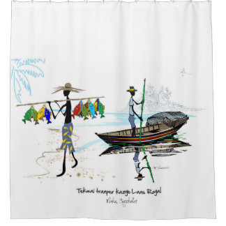 Tekmai local Seychelles fisherman Shower Curtain