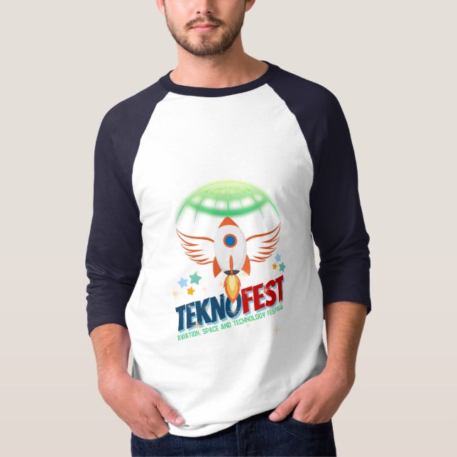 TEKNOFEST Rocket Design - Aviation and Technology T-Shirt (Front)