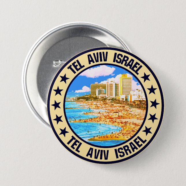 Tel Aviv                                           7.5 Cm Round Badge (Front & Back)