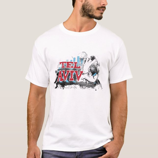 TEL AVIV - A grunge style of Israel's #1 City T-Shirt (Front)