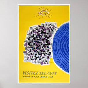 Tel Aviv Art Israel Travel Poster Israeli Print