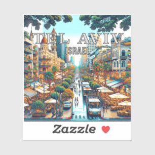 Tel Aviv Israel 3 Inch Vinyl Sticker