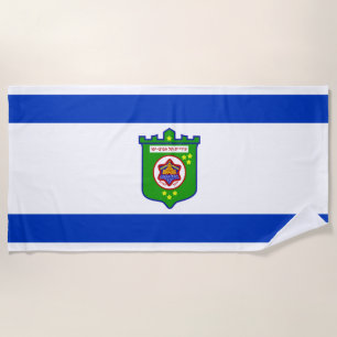 Tel Aviv (Israel) City Flag Beach Towel