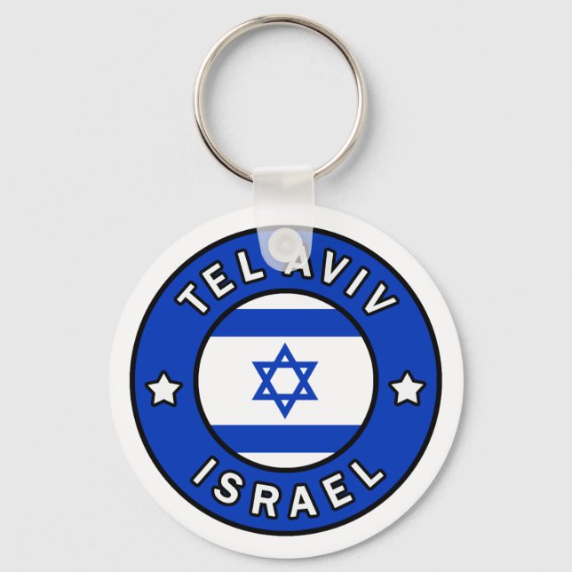 Tel Aviv Israel Key Ring (Front)